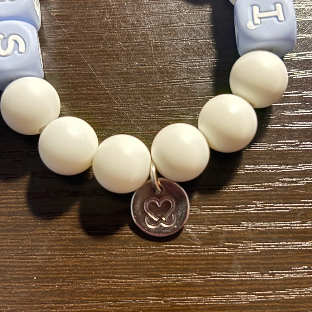 I Heart Boobies (Keep a Breast) Charm Block Bracelet